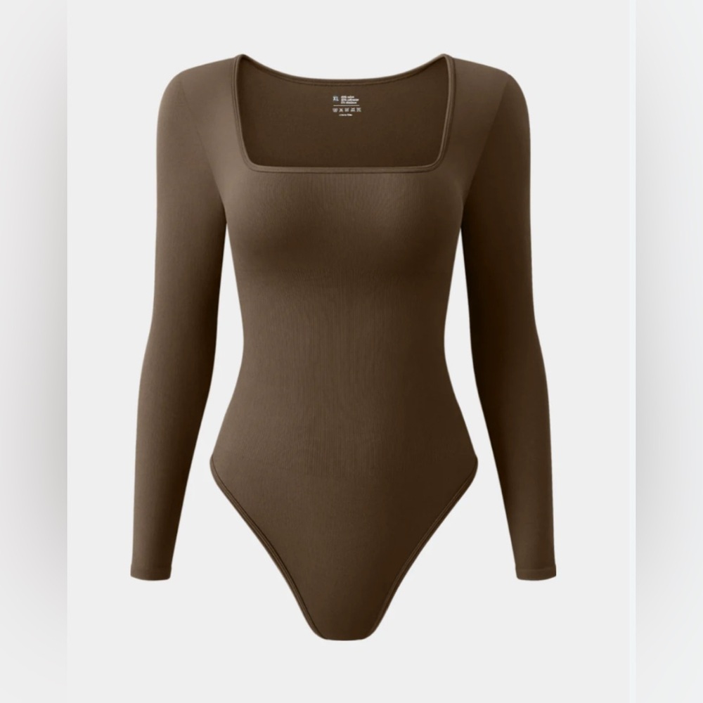 OQQ - ribbed square neck bodysuit NWOT - Size M
